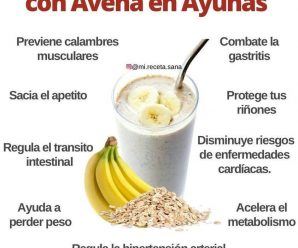 Licuado de plátano con avena en ayunas.