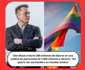 Elon Musk invierte 200 millones de dólares en una cadena de patrocinios de 2.000 millones y declara: “No quiero ver esa bandera en Estados Unidos”