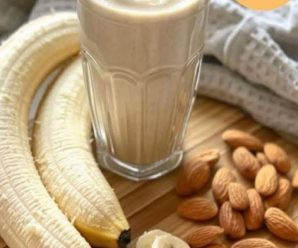 Batido de plátano, avena y almendras para adelgazar