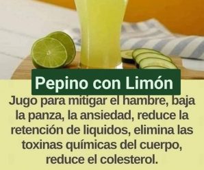 Agua de pepino y limón para adelgazar, muy efectivo