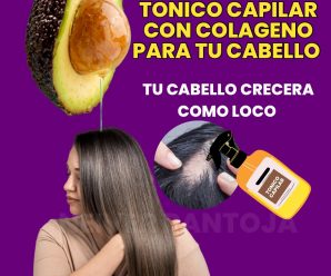 Tónico capilar de colágeno que hará que tu cabello crezca todos los días.