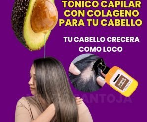 Tónico capilar de colágeno que hará que tu cabello crezca todos los días.