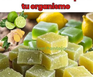 Té verde, limón y jengibre masticables