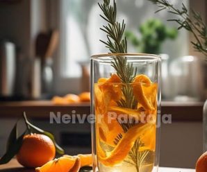 Infusión de cáscaras de mandarina y romero para combatir el colesterol