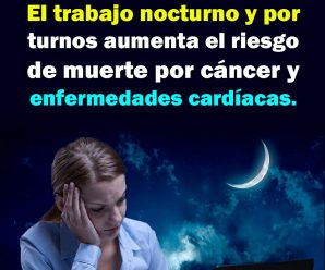 El trabajo nocturno y por turnos aumenta el riesgo de muerte por cáncer y enfermedades cardíacas.