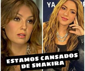 Thalia Se Burla de Shakira en Entrevista Exclusiva. Thalía Reveló Que Ya Todo El Mundo Está Cansado de Shakira. Además Thalía Pidió a Shakira Que Se Retiré De La Música Porque Ya Está Vieja.