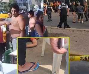 Almorzaban tranquilos cuando llegaron en la moto y soltaron los tiros sin decir nada 😨 La mesa quedó llena de la roja