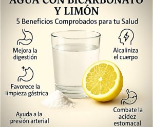 Agua con bicarbonato y limón..ver más