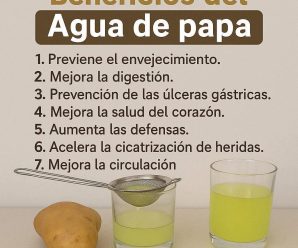 Beneficios del agua de papa..Ver más.