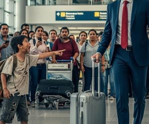 “¡No subas al avión! ¡Va a explotar!” –A Gritó un niño sin hogar a un empresario rico, y la verdad dejó a todos sin palabras…