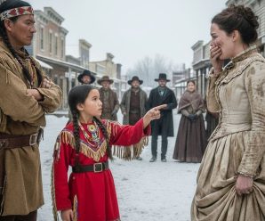 “Está guapa, papá.” La novia gorda fue motivo de burlas… hasta que la hija del apache la llamó…