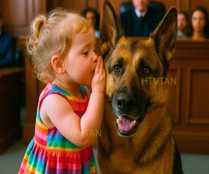 NIÑA DE 3 AÑOS LE SUSURRA ALGO A UN PERRO POLICÍA EN EL TRIBUNAL — ¡SEGUNDOS DESPUÉS…