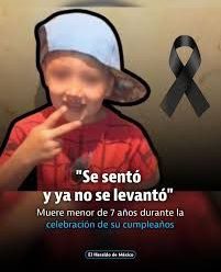 Fallece niño el dia de su cumpleaños por un…Ver más