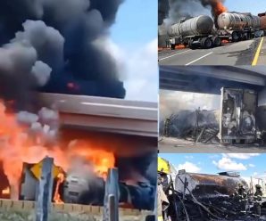🚨 URGENTE !! Otra pipa se INCENDIA en México tras CHOCAR contra un… Ver más