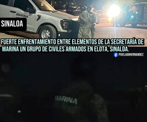 🚨Reportan enfrentamient0 en #Elota; se habla de elementos de la Marina herid0s, así como algunas baj4s. 😬⚠️