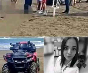 MUJER SE ASOLEABA EN PLAYA CUANDO CUATRIMOTO LE PASA POR… VER MÁS