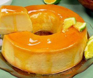 Budín de leche condensada con naranja