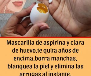 Mascarilla de aspirina y clara de huevo