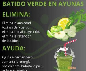 TOMA ESTE BATIDO VERDE EN AYUNAS Y ME LO AGRADECERAS SIEMPRE