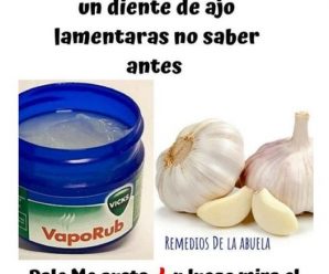 MIRA QUÉ PASA CUANDO LE PONES VICKS VAPORUB A UN DIENTE DE AJO Receta en el primer comentario.