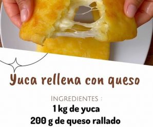 Yuca rellena con queso