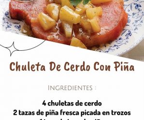 Chuletas de cerdo con piña