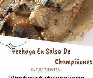 Pechuga de pollo en salsa de champiñones