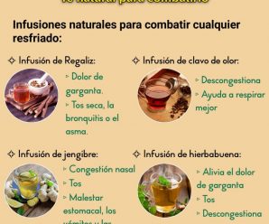 4 opciones de té para Ayudar a Combatir el Resfriado.-