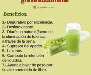 El Agua de Apio es Diurético y Depurativo