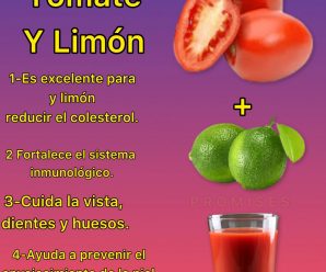 Beneficios de jugo de tomate con limón