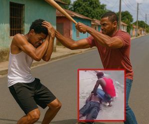 Hombre suceso frente a la parada del Seibo