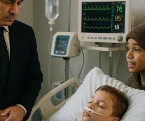 En el hospital más lujoso de la ciudad, un empresario multimillonario observaba en silencio a su hijo de 7 años, postrado en coma y conectado a una máquina que apenas lo mantenía con vida.