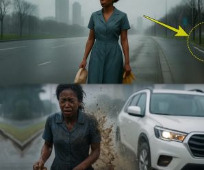 Era solo una limpiadora que intentaba llegar al trabajo. ¡Una salpicadura de barro le cambió la vida! La mujer rica al volante no tenía ni idea: alguien poderoso la observaba…